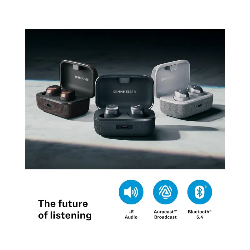 Sennheiser Momentum True Wireless 4 Smart Earbuds with Bluetooth 5.4, Crystal-Clear Sound, Comfortable Design, 30-Hour Battery Life- Black Graphite (Brand New) - Image 6