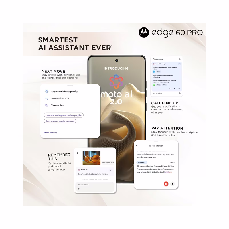 Motorola Moto Edge 60 Pro 5G Ai (12GB+512GB) NFC 50MP Triple Cam - Open Box - Image 4