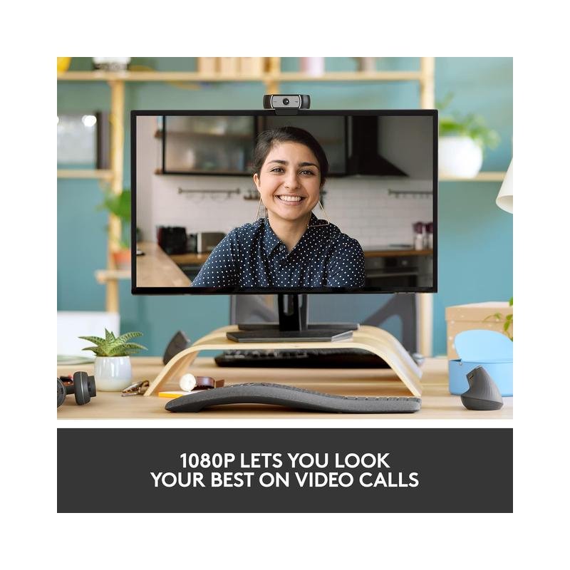 Logitech - Pro Webcam Full HD 1080 for Laptops with Ultra Wide Angle - Black (960-001070) - Brand New - Image 10