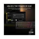 CORSAIR K70 CORE TKL RGB Tenkeyless Mechanical Wired Gaming Keyboard – Pre-Lubed MLX Red v2 Linear Switches, SOCD, ABS.