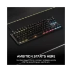 CORSAIR K70 CORE TKL RGB Tenkeyless Mechanical Wired Gaming Keyboard – Pre-Lubed MLX Red v2 Linear Switches, SOCD, ABS.