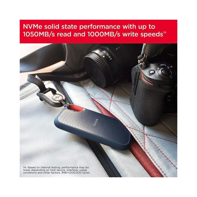 SanDisk 2TB Extreme Portable SSD - External Solid State Drive (SDSSDE61-2T00) - Brand New - Image 3
