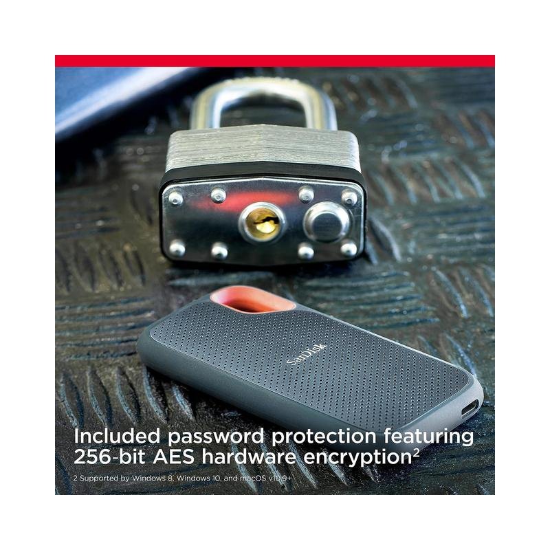 SanDisk 2TB Extreme Portable SSD - External Solid State Drive (SDSSDE61-2T00) - Brand New - Image 4