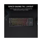 CORSAIR K70 CORE TKL RGB Tenkeyless Mechanical Wired Gaming Keyboard – Pre-Lubed MLX Red v2 Linear Switches, SOCD, ABS.