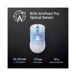 ASUS ROG Harpe Ace Mini Wireless Gaming Mouse, AimPoint Pro 42K Optical Sensor, ROG Polling Rate Booster, Esports & FPS.