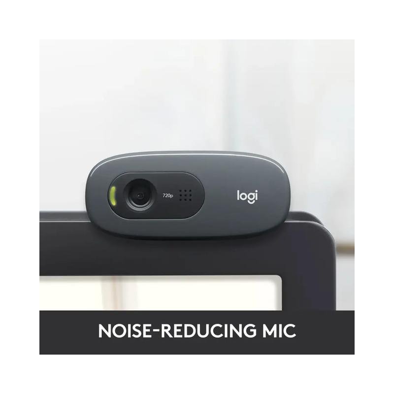 Logitech C270 720 Webcam with Noise-Reducing Mics - Black (Brand New) - Image 2