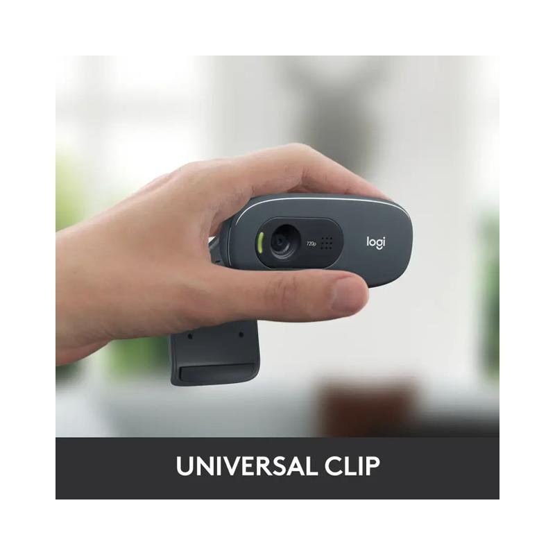 Logitech C270 720 Webcam with Noise-Reducing Mics - Black (Brand New) - Image 4