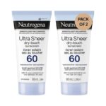 Neutrogena Ultra Sheer dry-touch sunscreen SPF 60, Oxybenzone Free 88mL (Pack of 2)