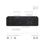 Logitech - MX Keys S Universal Full-size Wireless Scissor Keyboard for PC and Mac with Backlit keys - Black - Black (Brand.