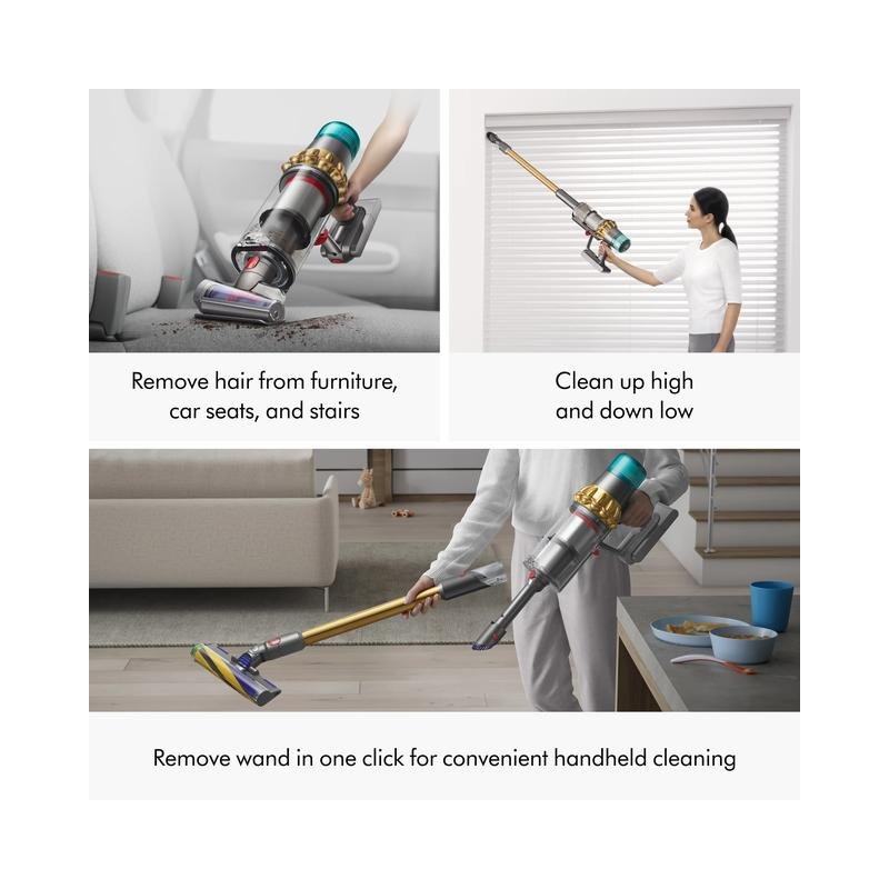 Dyson V15 Detect Absolute Cordless Vacuum (Gold/Iron) - Open Box - Image 10