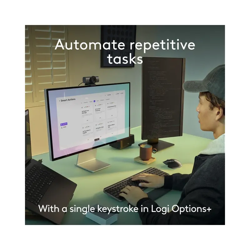 Logitech - MX Keys S for Mac Advanced Full-size Wireless Scissor Keyboard with Backlit keys for MacBook, iMac, iPad - Space Gray (Brand New) - Image 5