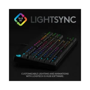 Logitech - G PRO TKL Wired Mechanical GX Blue Clicky Switch Gaming Keyboard with RGB Backlighting - Black (Brand New)