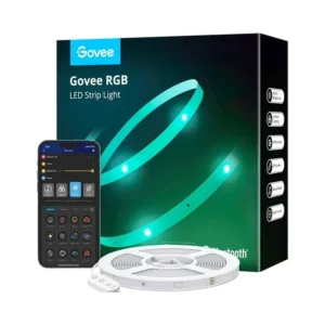 Govee RGB LED Strip Lights 50ft | Bluetooth RGB LED Lights with App Control | 64 Scenes and Music Sync LED Strip Lighting for Bedroom, Living Room, Kitchen, Party - Brand New