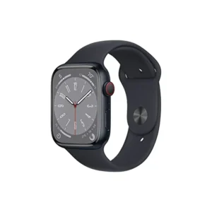 Apple Watch Series 8 [GPS + Cellular] Aluminium Case with Sport Band- (Certified Pre-Owned) - MIdnight, 45MM