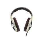 Sennheiser HD 599 Circumaural Headphone, Ivory colour with matte metallic detailing and a brown stitched headband - Brand New