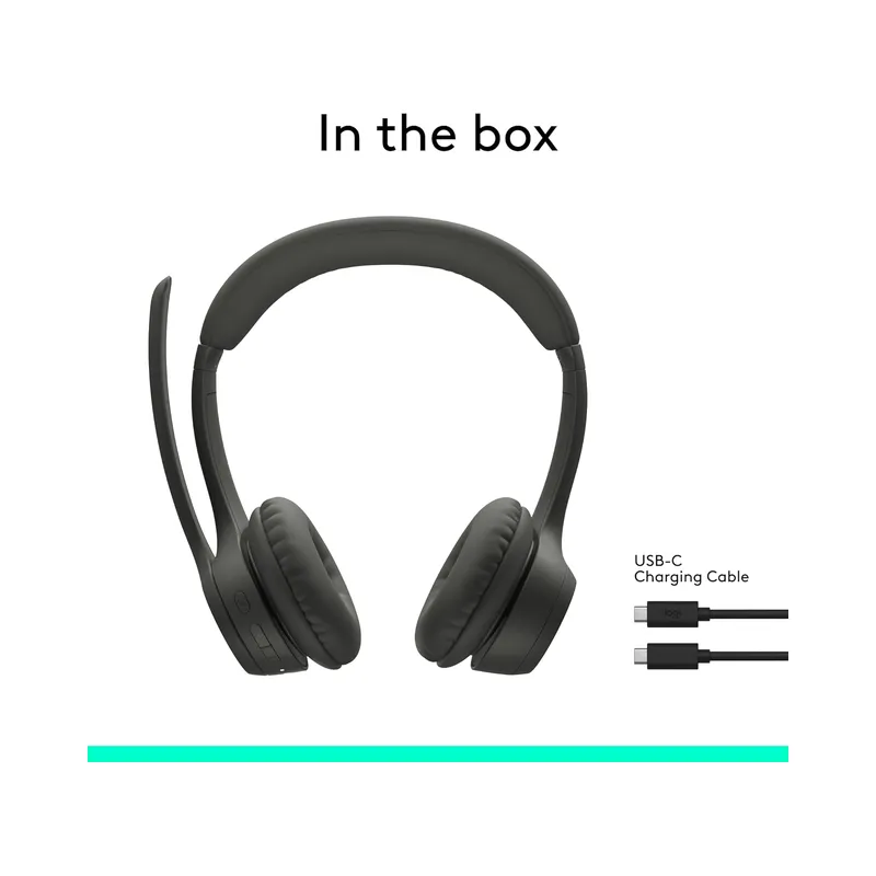 Logitech Zone 300 Wireless Bluetooth On-ear Headset With Noise-Canceling Microphone - Brand New - Image 4