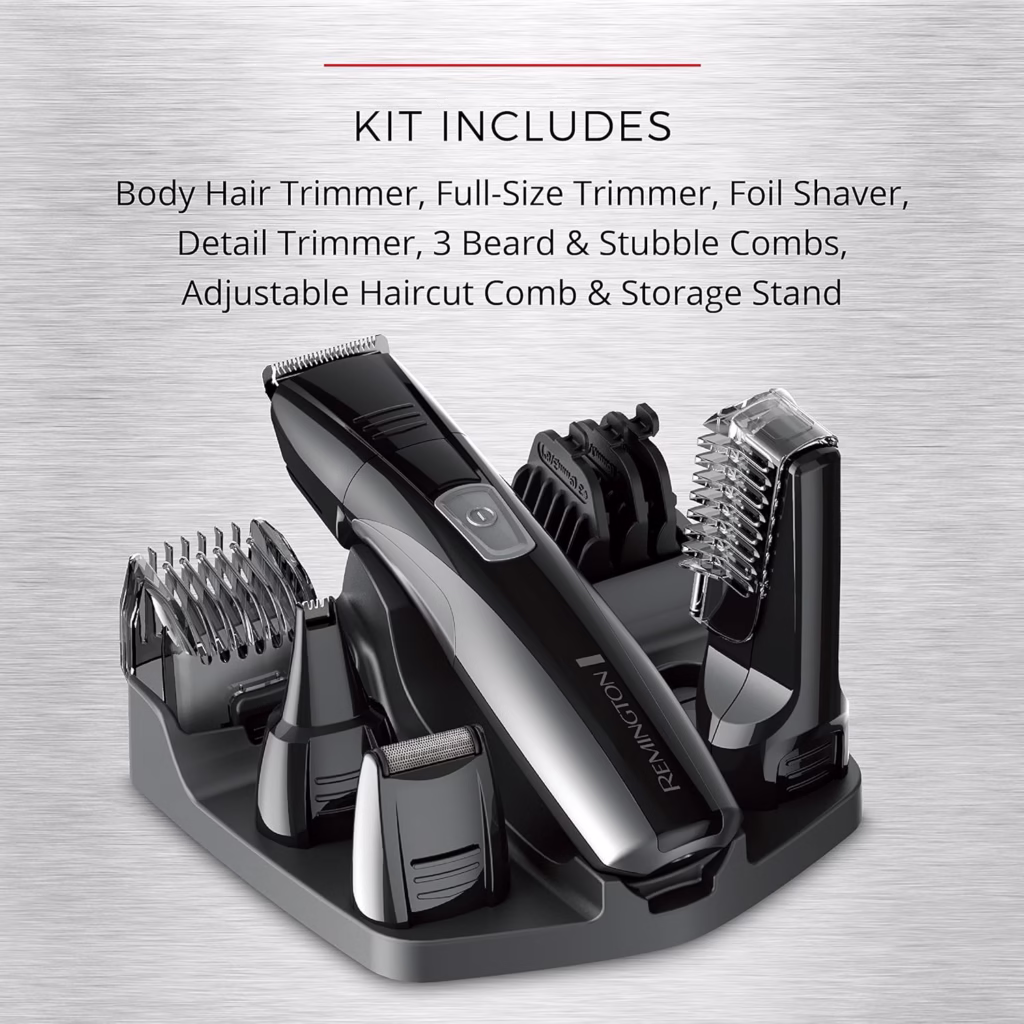 Remington Head-to-Toe Advanced Rechargeable Groomer Kit (10 Pieces) PG525D – Black (Brand New) - view 8