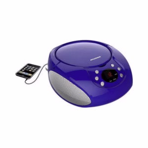 Sylvania Portable CD Boombox with AM/FM Radio, Purple (SRCD261B) - Open Box