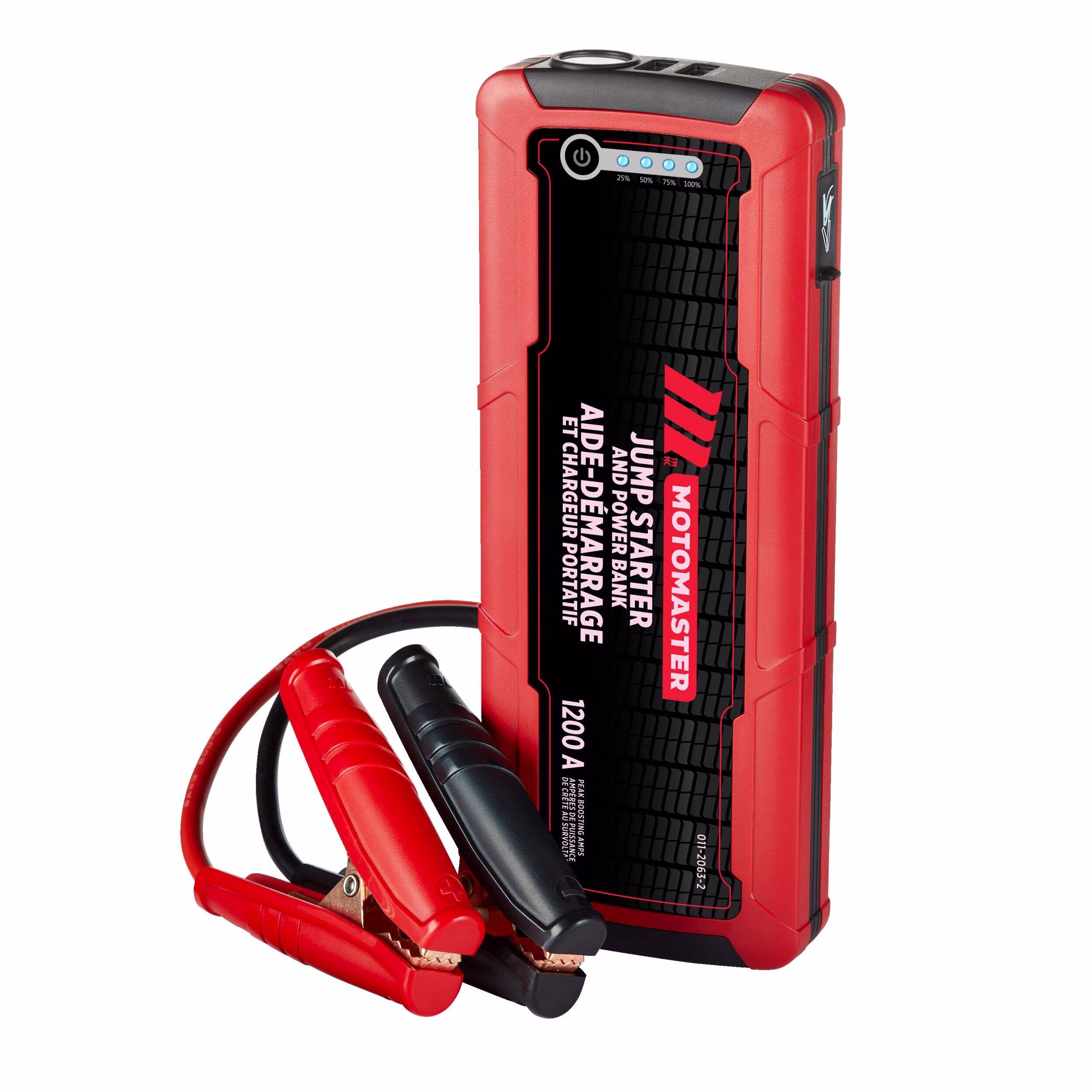 MotoMaster Jump Starter & USB Power Bank, Lithium-ion, 1200-Amp, 12V Booster Pack | Brand New - Image 2
