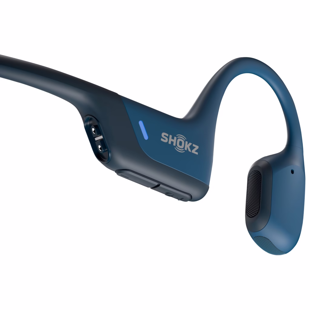 Shokz OpenRun Pro Bone Conduction Open-Ear Sport Headphones - Steel Blue (Brand New) - view 4