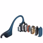 Shokz OpenRun Pro Bone Conduction Open-Ear Sport Headphones - Steel Blue (Brand New) - view 3