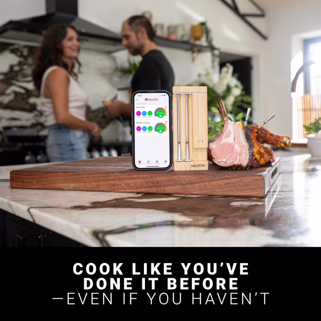 MEATER Pro Duo: WiFi Smart Meat Thermometer | 550?C High Heat Resistance | Long Range | Dual Probes | Six Sensors | BBQ,.
