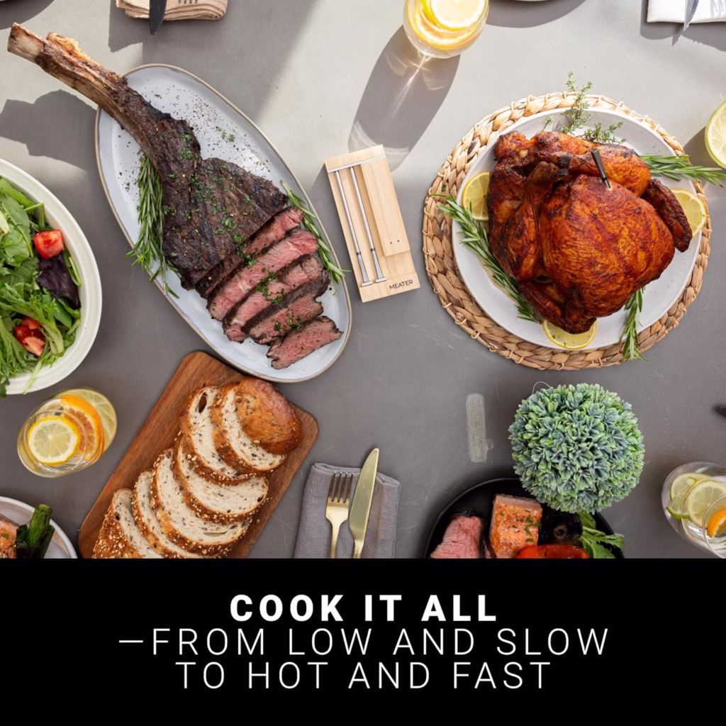 MEATER Pro Duo: WiFi Smart Meat Thermometer | 550?C High Heat Resistance | Long Range | Dual Probes | Six Sensors | BBQ,.