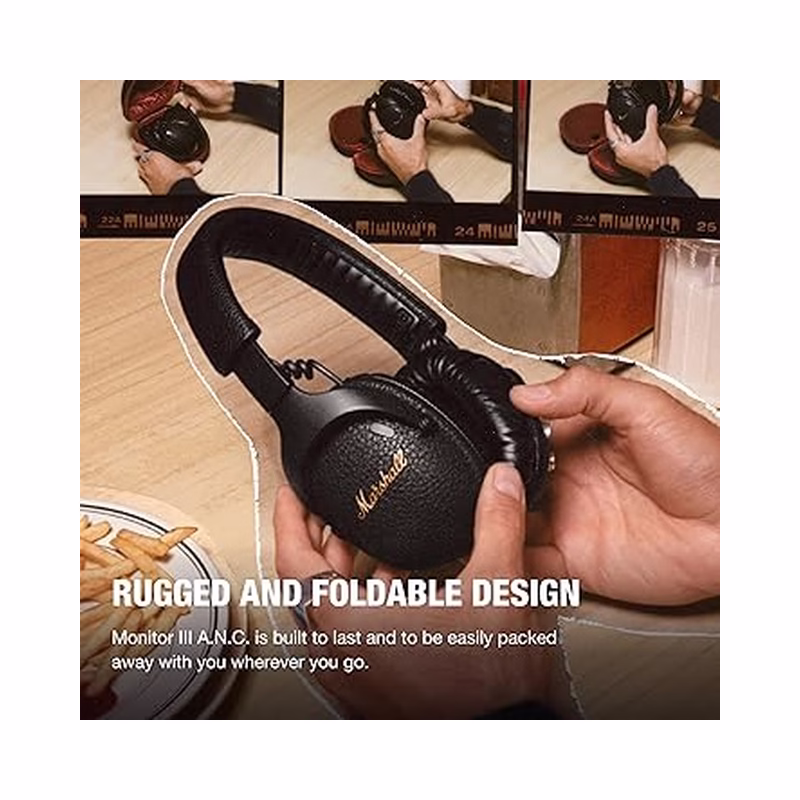 Marshall Monitor III Active Noise Canceling Over-Ear Bluetooth Headphone, Black (Brand New) - Image 3