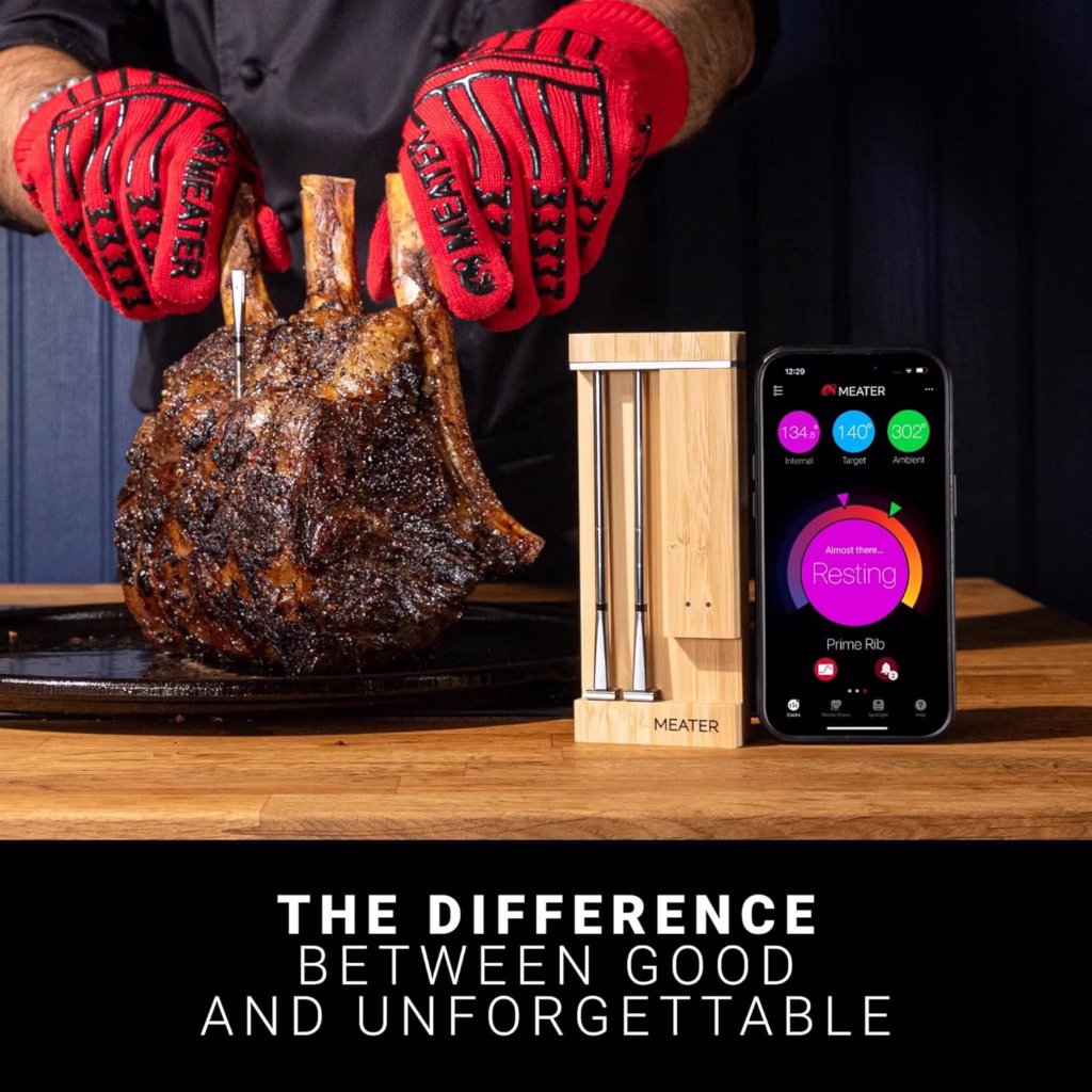 MEATER Pro Duo: WiFi Smart Meat Thermometer | 550?C High Heat Resistance | Long Range | Dual Probes | Six Sensors | BBQ,.