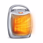 GiveBest Portable Electric Space Heater with Thermostat, 1500W/750W Safe & Quiet Ceramic Heater Fan, Silver - Brand New
