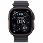 Apple Watch Ultra 3 (GPS + Cellular) 49mm Black Titanium Case with Black Ocean Band - Brand New - view 2
