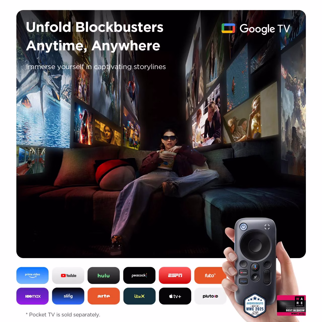 RayNeo Air 3s AR Glasses 1080P Micro-OLED | 201" Virtual Screen | 120Hz | 650 Nits | USB-C | Certified Pre-Owned - Image 2