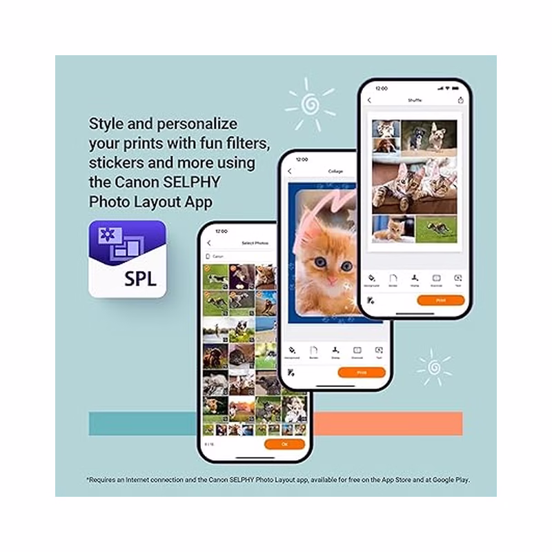 Canon SELPHY QX20 Compact Photo Printer Dark Gray (6752C001) - Brand New - Image 2