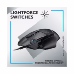 Logitech G502 X 25000 DPI Optical Gaming Mouse - Black - Brand New - view 4