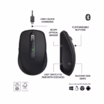 Logitech MX Anywhere 3S Wireless Compact Darkfield Mouse with Programmable Buttons - Black - Brand New - view 3