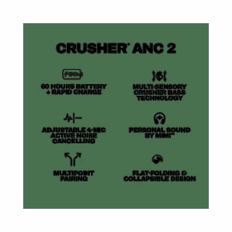 Skullcandy Crusher ANC XT 2 Over-Ear Noise Cancelling Headphones - Brand New - Image 4