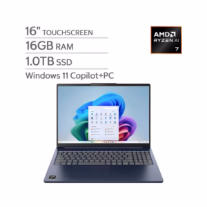 Lenovo IdeaPad Slim 5 16" - AMD Ryzen AI 7 350 - WUXGA (1920 x 1200) - Windows 11 Home - 16GB RAM - 1TB SSD - Touchscreen Laptop - Open Box
