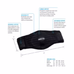 ObusForme Back Support Belt with Built-in Lumbar Support | Breathable, Lightweight Compression Band | Extra Large | 39-45".