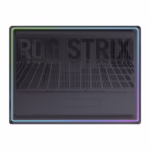 ROG Strix G18 underside with full-surround RGB light bar and cooling grilles