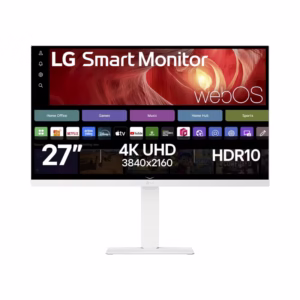 LG 27U730SA-W 27" Smart 4K / UHD (3840 x 2160) / IPS / HDR10 / Built-in Speaker, Screen Share, Bluetooth, Remote Control/USB-C PD 65W/ Tilt/Pivot Stand | White Monitor - Open Box