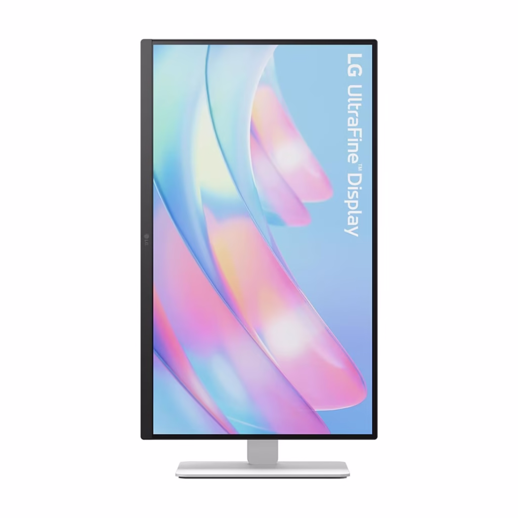 LG UltraFine 27US550-W rotated 90 degrees in pivot portrait mode