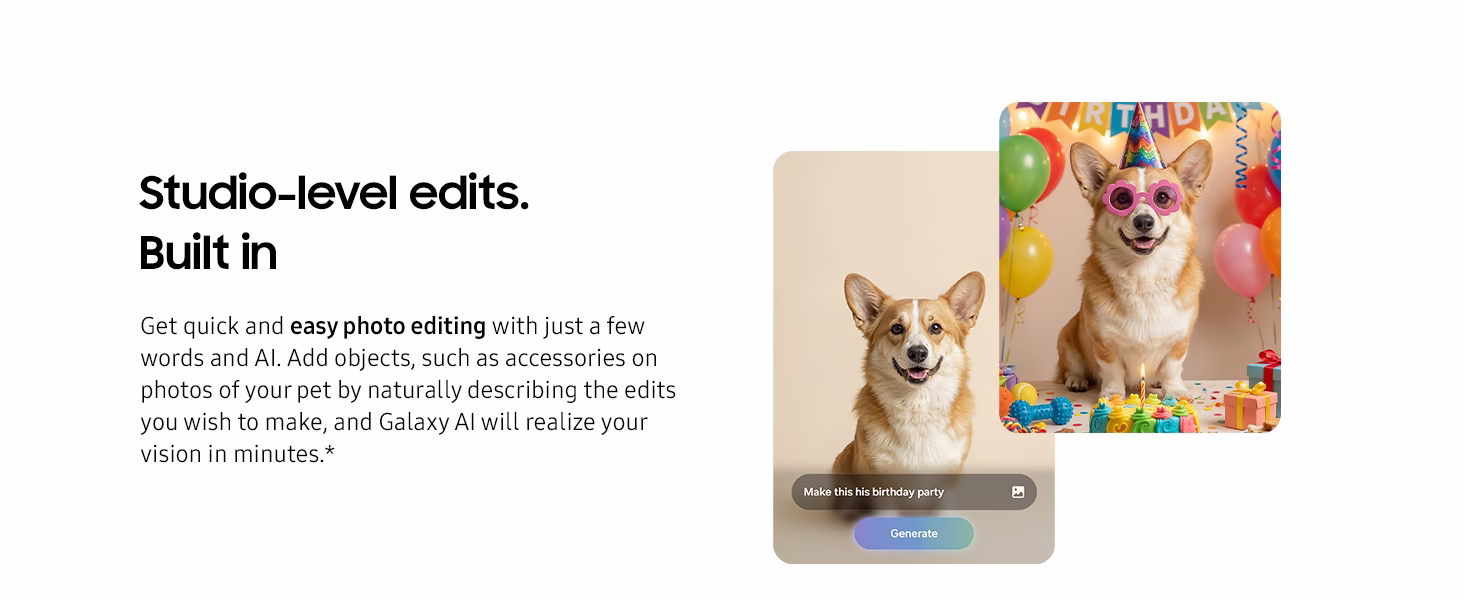 Samsung Galaxy S26+ Photo Assist studio-level AI photo editing