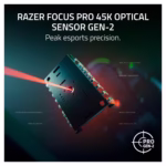 Razer Focus Pro 45K Optical Sensor Gen-2 with 45000 DPI, 900 IPS tracking and 85G acceleration