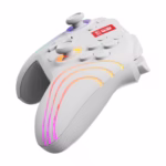PDP Afterglow Wave Wireless Motion Plus Controller White, angled view showing wave LED detail