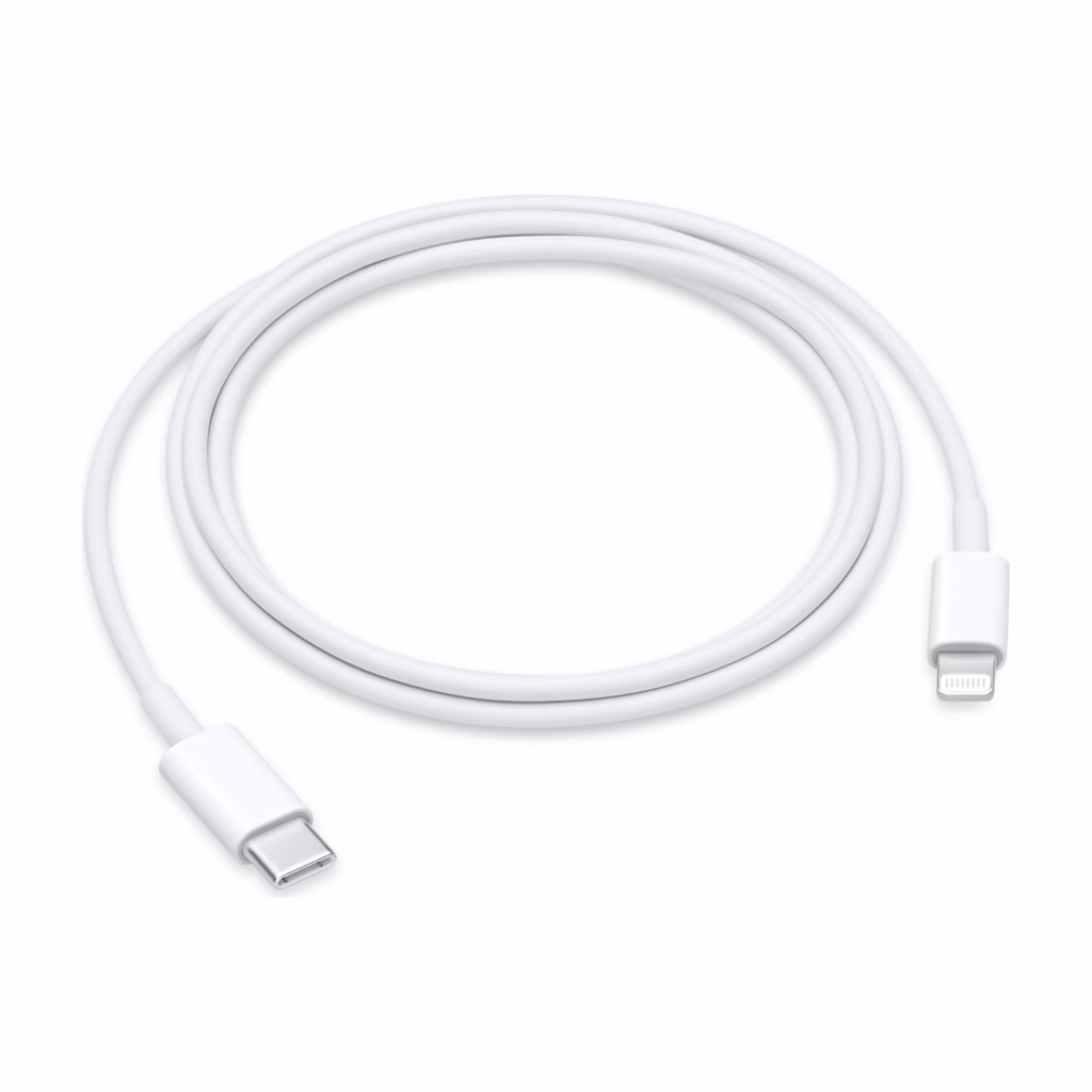 Apple USB-C to Lightning Cable 1m in white, full length