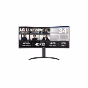 LG 34WR55QK-B 34" UltraWide 1800R Curved Monitor WQHD (3440 x 1440) HDR10, 100Hz, Eyecare Mode, Height Adjustable Stand - Open Box