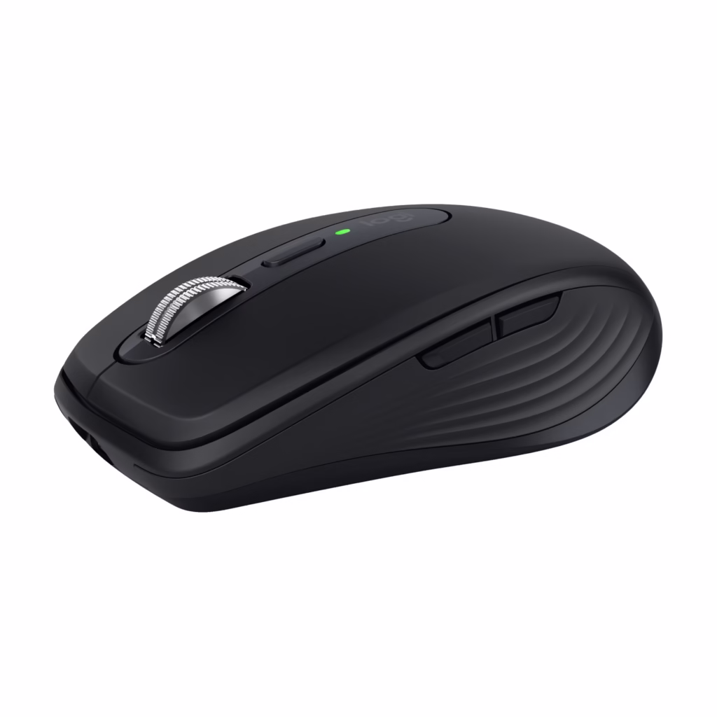 Logitech MX Anywhere 3S wireless mouse three-quarter front view