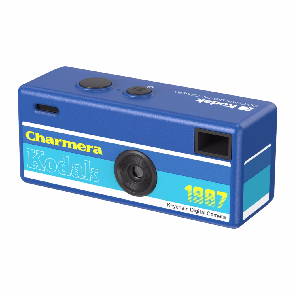 Kodak Charmera keychain digital camera, blue 1987 design
