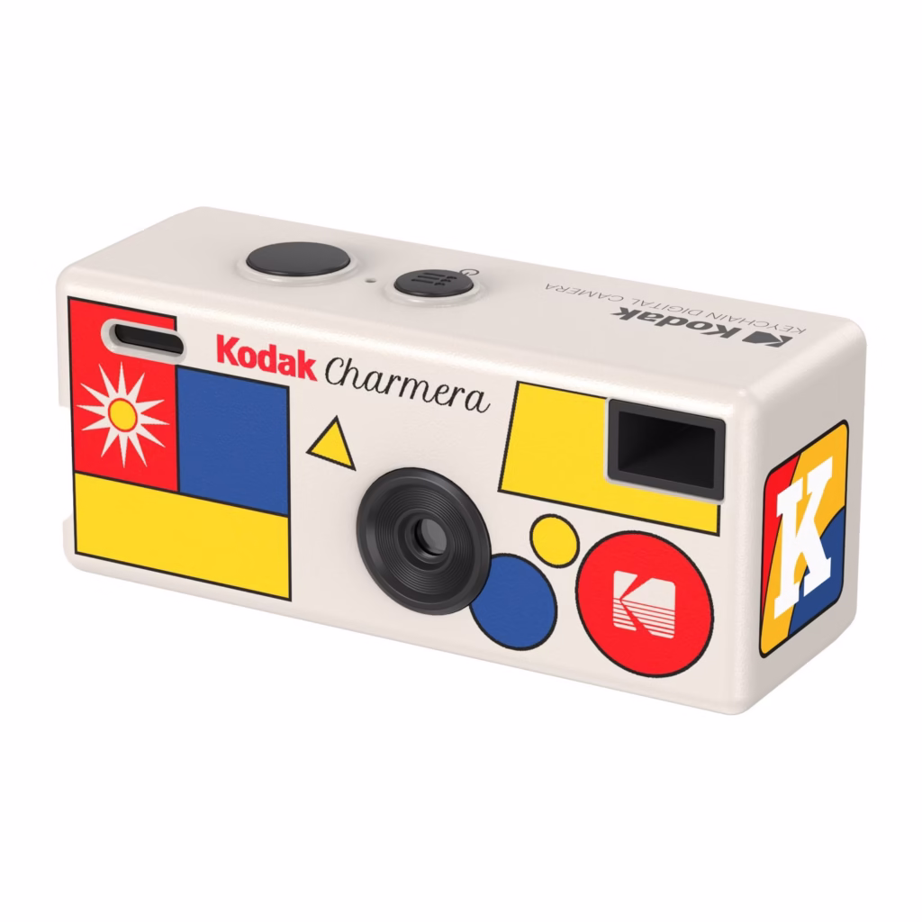 Kodak Charmera keychain digital camera, geometric Bauhaus design