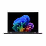 ASUS Vivobook 16 Flip 16-inch 3K OLED touchscreen Copilot+ PC open front view in Matte Gray